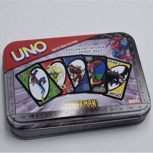 Vintage Marvel Spider-Man UNO Special Edition Card Game Collector Tin 2002